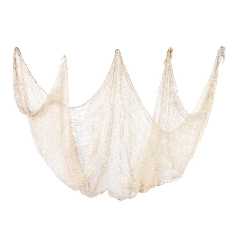 2M/4M Halloween Decorations Black Creepy Gauze Cloth Window Table Door Net Spooky Fancy Dress Party Haunted House Wall DIY Decor