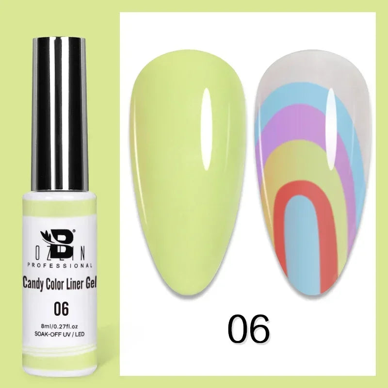 Esmalte de uñas en gel semipermanente, efecto espejo metálico, cromado, superbrillante, francés, UV LED, 5 ml, dorado y plateado.