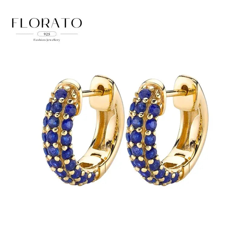 925 Sterling Silver Needle Micro-set Half Circle Zircon Hoop Ear Buckle Geometric Luxury Earrings Fashion Jewelry Gift Wholesale - Lootquake