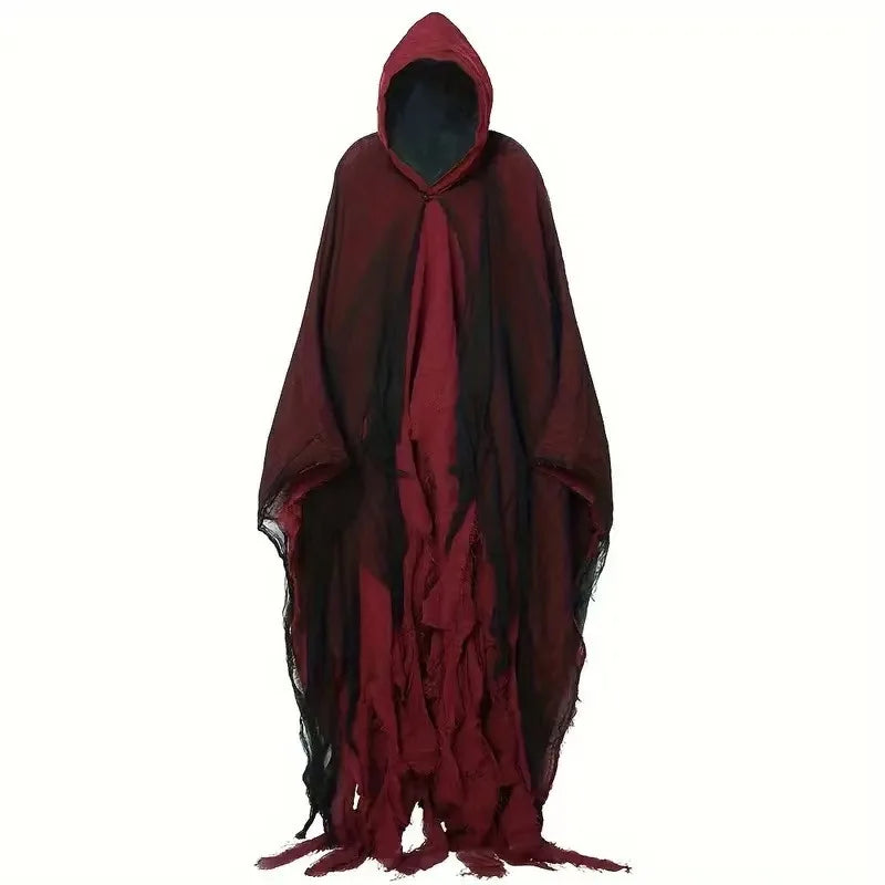 Halloween costume horror ghost clothes adult zombie cloak wizard robe wear secret room death dress up costume cloak