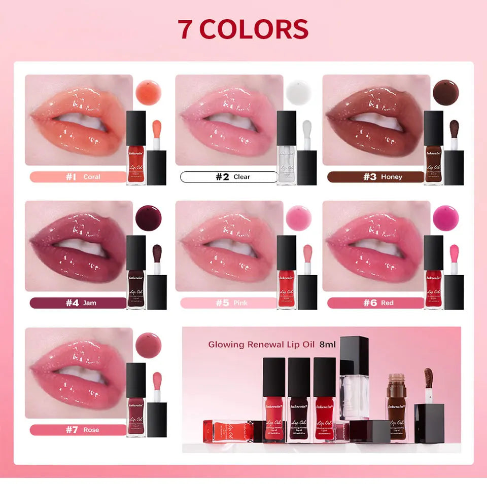 Elf Lip Oil Transparent Ice Velvet Lip Glaze Matte Matte Pigment Lipstick Lip Gloss Student Affordable Makeup 7Colors Lip Oil