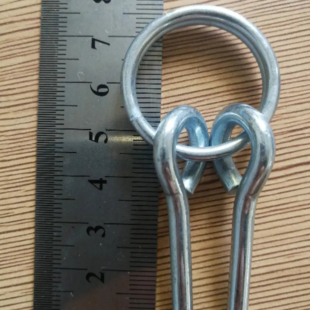 2Pcs Awning Tent Poles Nail Rings with 3.2CM Double Needle Metal Pins for Outdoor Camping Hiking Fishing Travel Tent Accessories - Lootquake