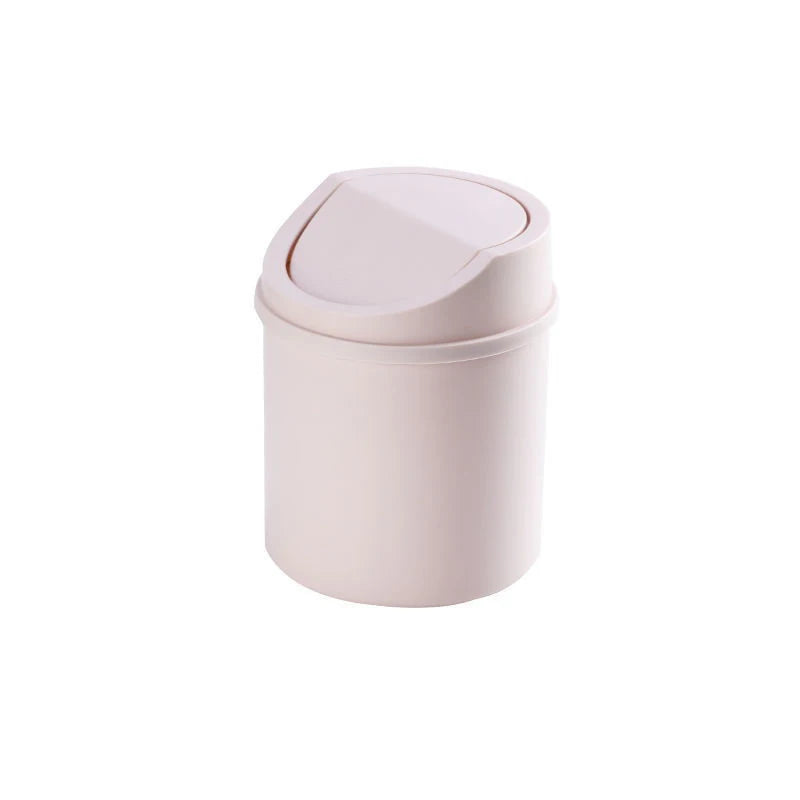 Universal Waste Bin With Lid Desktop Office Organizer Storage Home Garbage Basket Container Table Trash Bin Small Trash Can