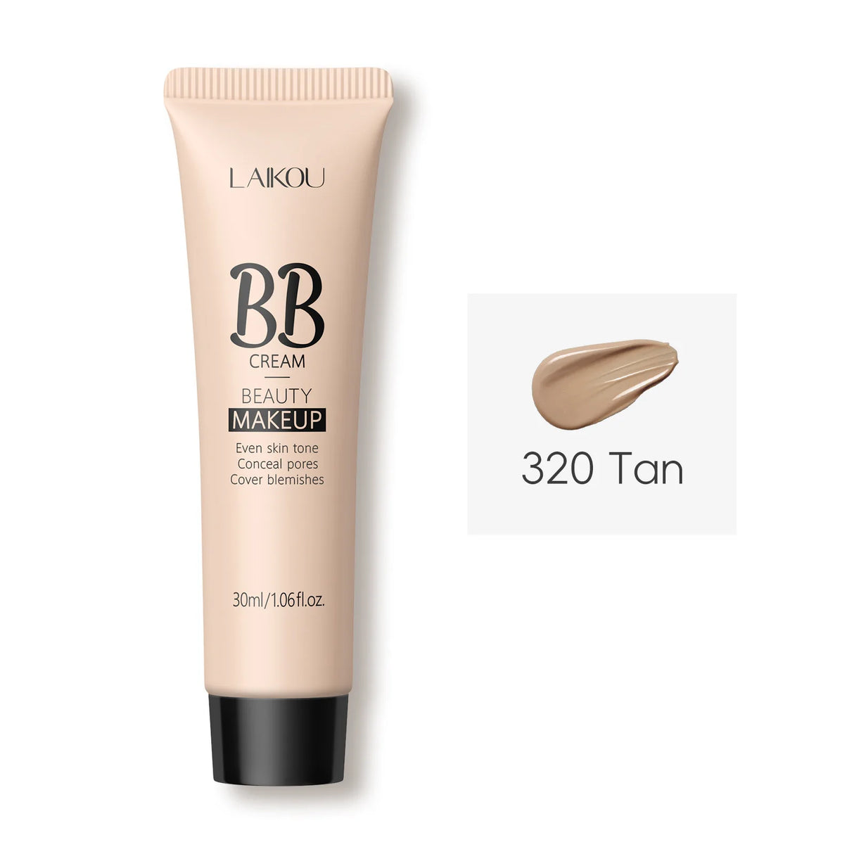 Base de maquillaje en crema con acabado natural, 30 ml, ligera, BB Cover, ojeras, poros, sin aceite, base de maquillaje de larga duración.