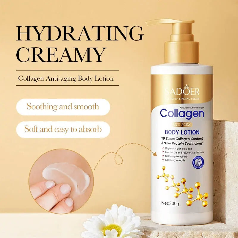 Collagen Milk Bleaching Face Body Cream Whitening Skin Moisturizing Lotion Lightening Care