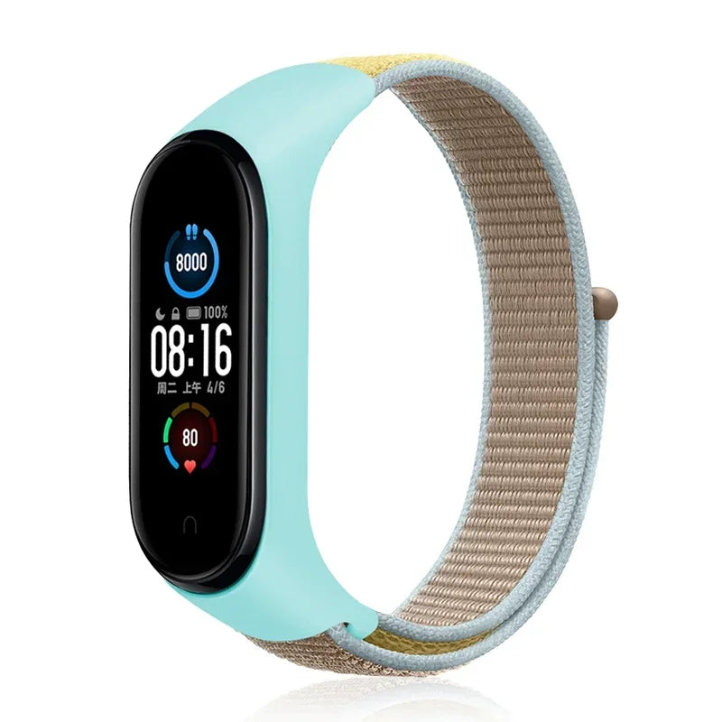 Bracelet For Mi Band 6 7 Strap Nylon Sport loop watch Belt Pulseira Correa Mi band 4 Wristband for xiaomi Mi band 5 4 3 Bracelet - Lootquake