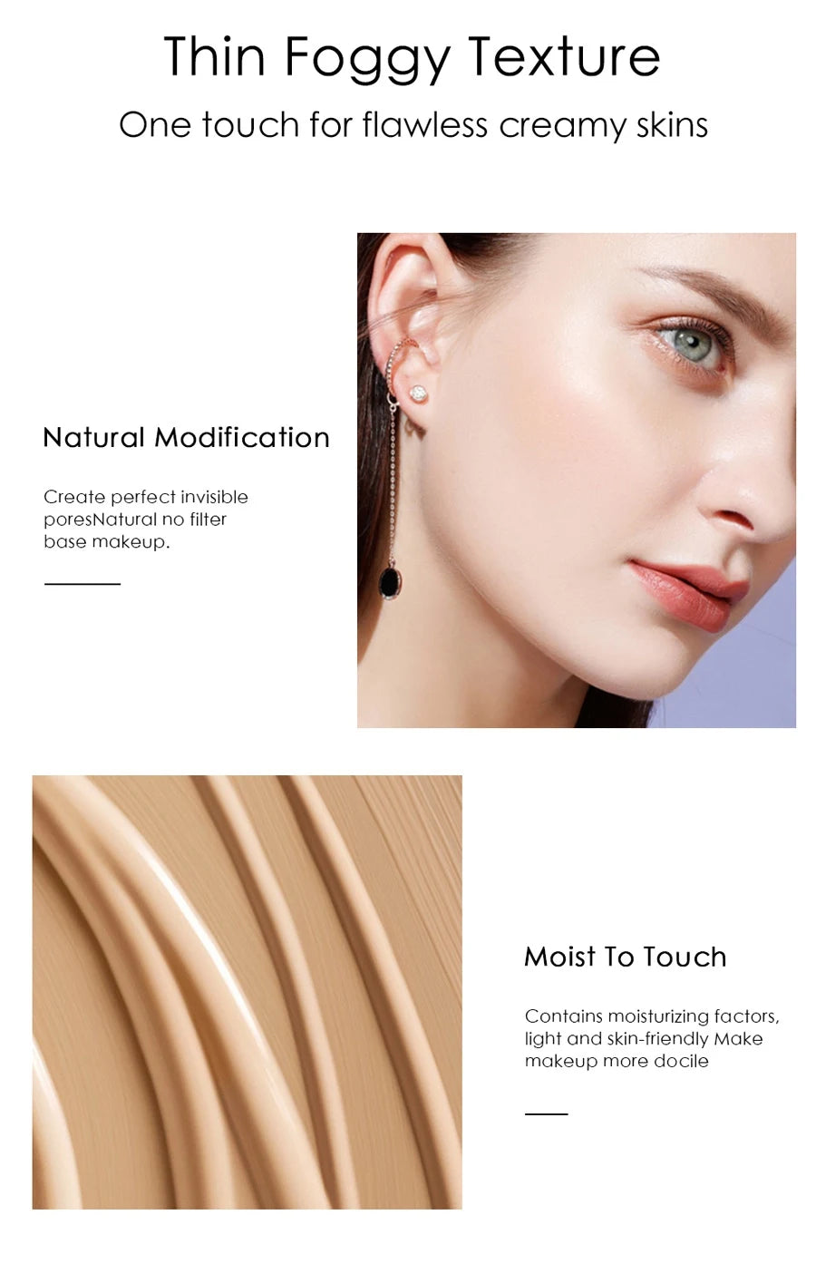 TLM TUM Base de maquillaje líquida profesional, cobertura total, corrector facial, resistente al agua, ilumina, cubre ojeras, 30 ml