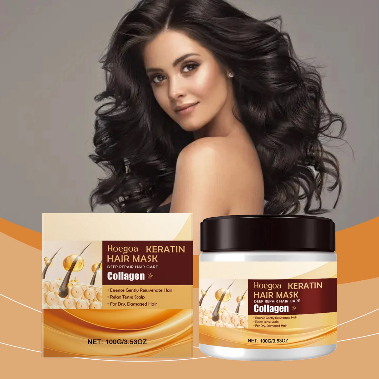 Collagen Repair Hair Mask Soothing Dryness Deep Nourish Scalp Restore Luster Strengthen Hair Root Deep Moisturizing Conditioner