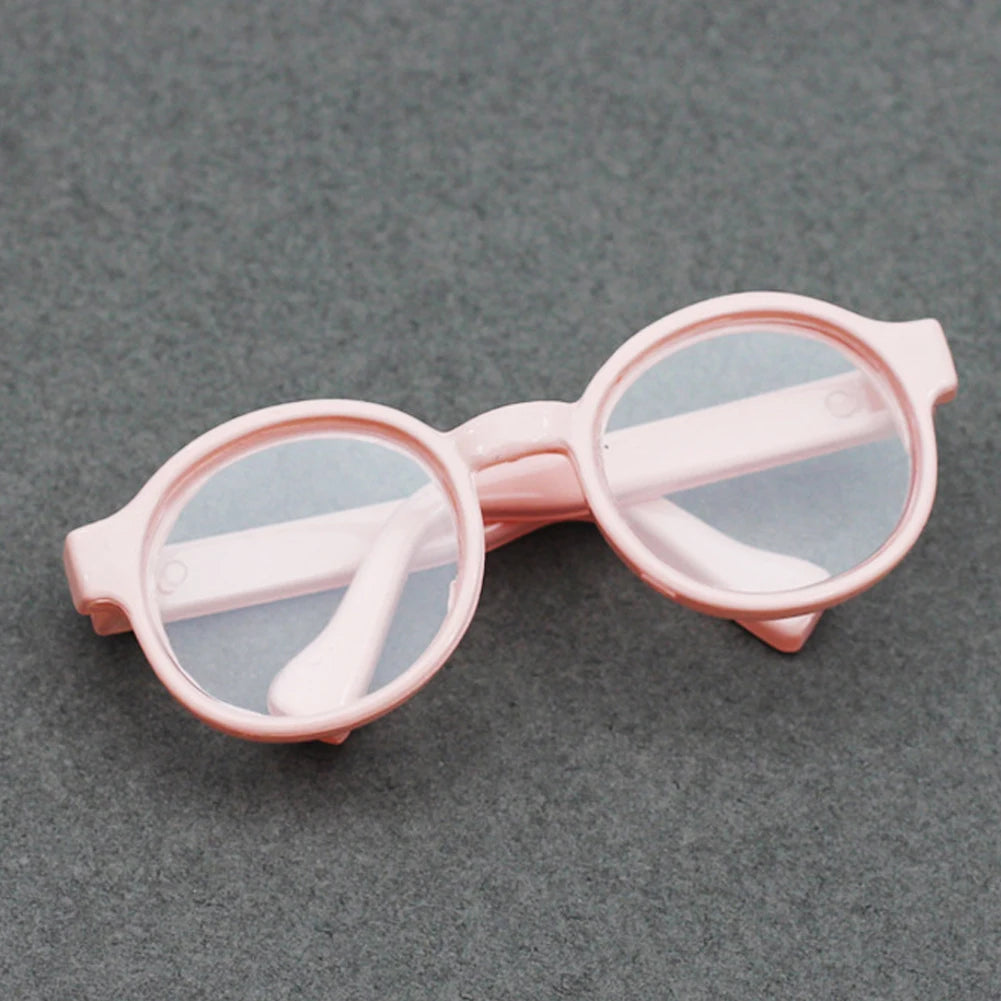 Labubu 6.5cm Transparent Plastic Glasses for 1/8 1/6 1/3 1/4 BJD for Labubu MSD SD Plush for EXO Doll Sunglasses