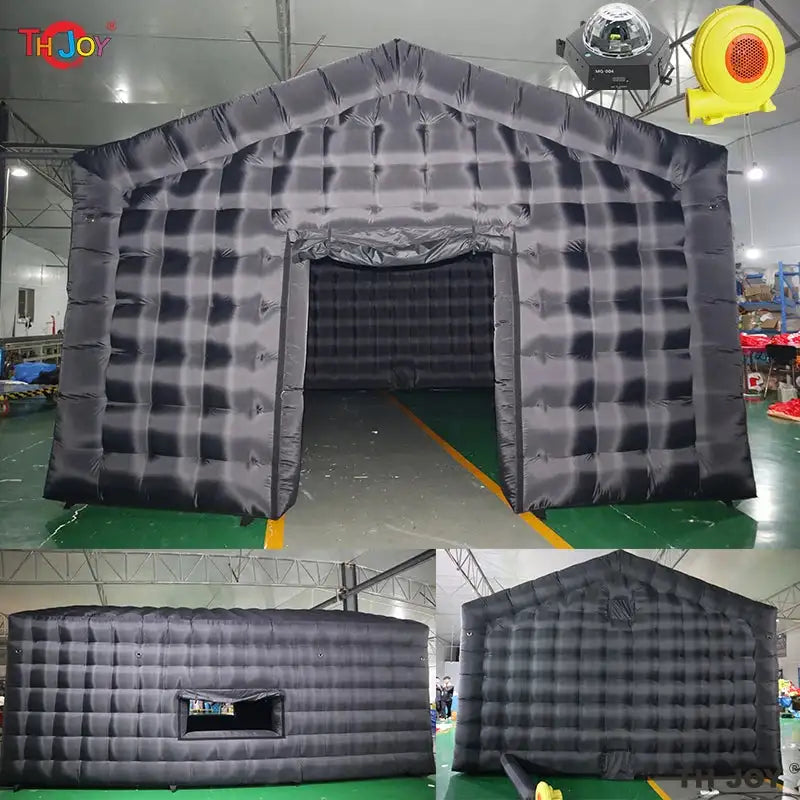 7x5m Disco Light N Fog Machine Black Cube Blow Up Bar Tent Inflatable Nightclub Portable Inflatable Party Tent Free Air Shipping - Lootquake