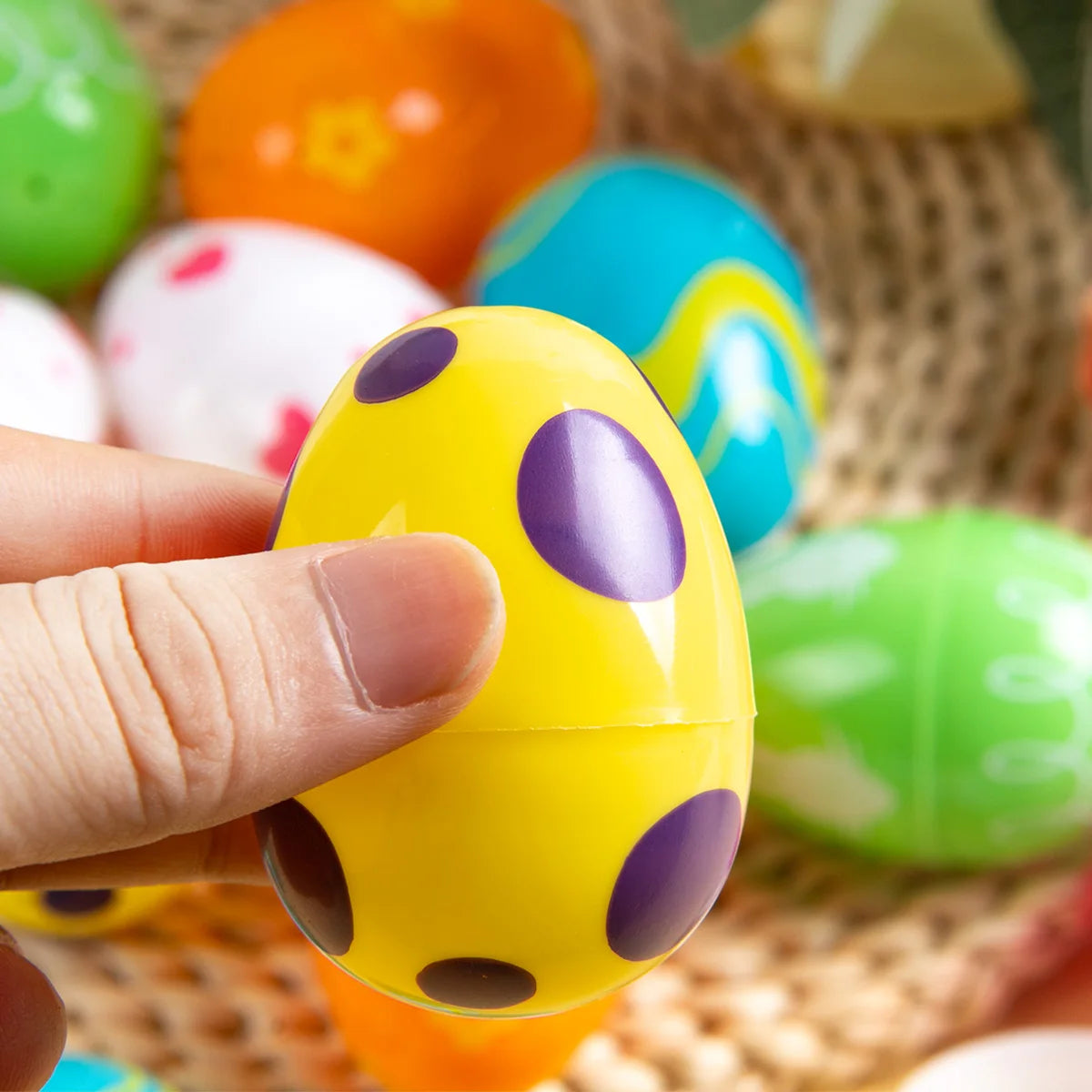 12/24pcs Easter Fillable Opening Egg Plastic Easter Eggs Decoration For Home Kids Happy Easter Favor Candy Gift Packaging boxes - Lootquake