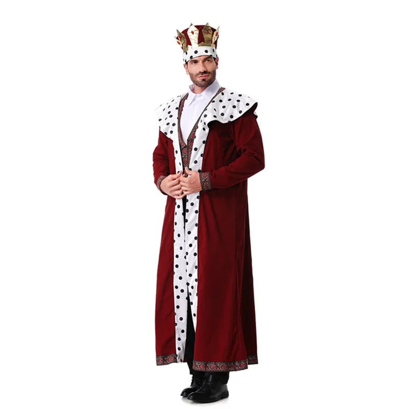 Halloween European Royal Retro Court King Queen Couple Cosplay Costume Christmas Medieval Renaissance Aristocratic Fancy Gown