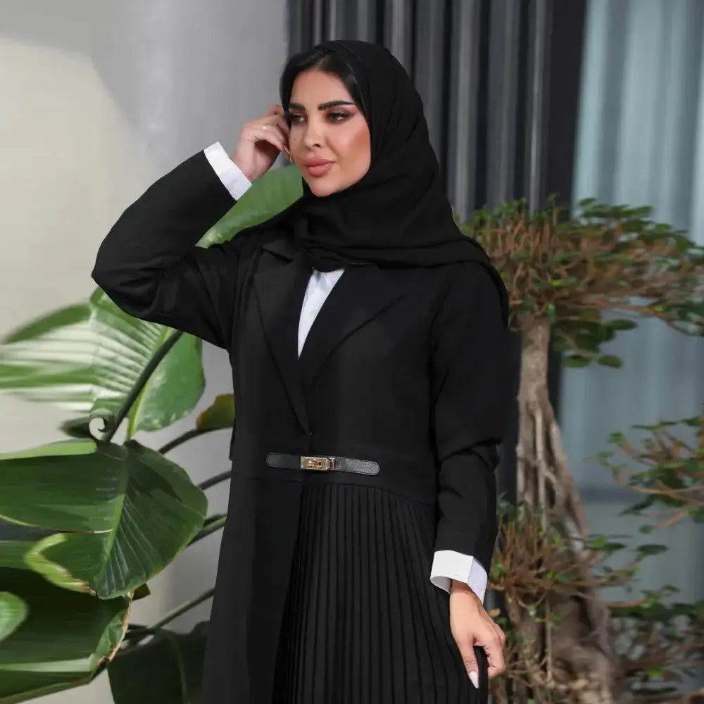 Eid Muslim Party Abaya for Women Ramadan Cardigan Pleated Long Dress Morocco Kaftan Vestidos Largos Dubai Robe Jalabiya 2024 - Lootquake
