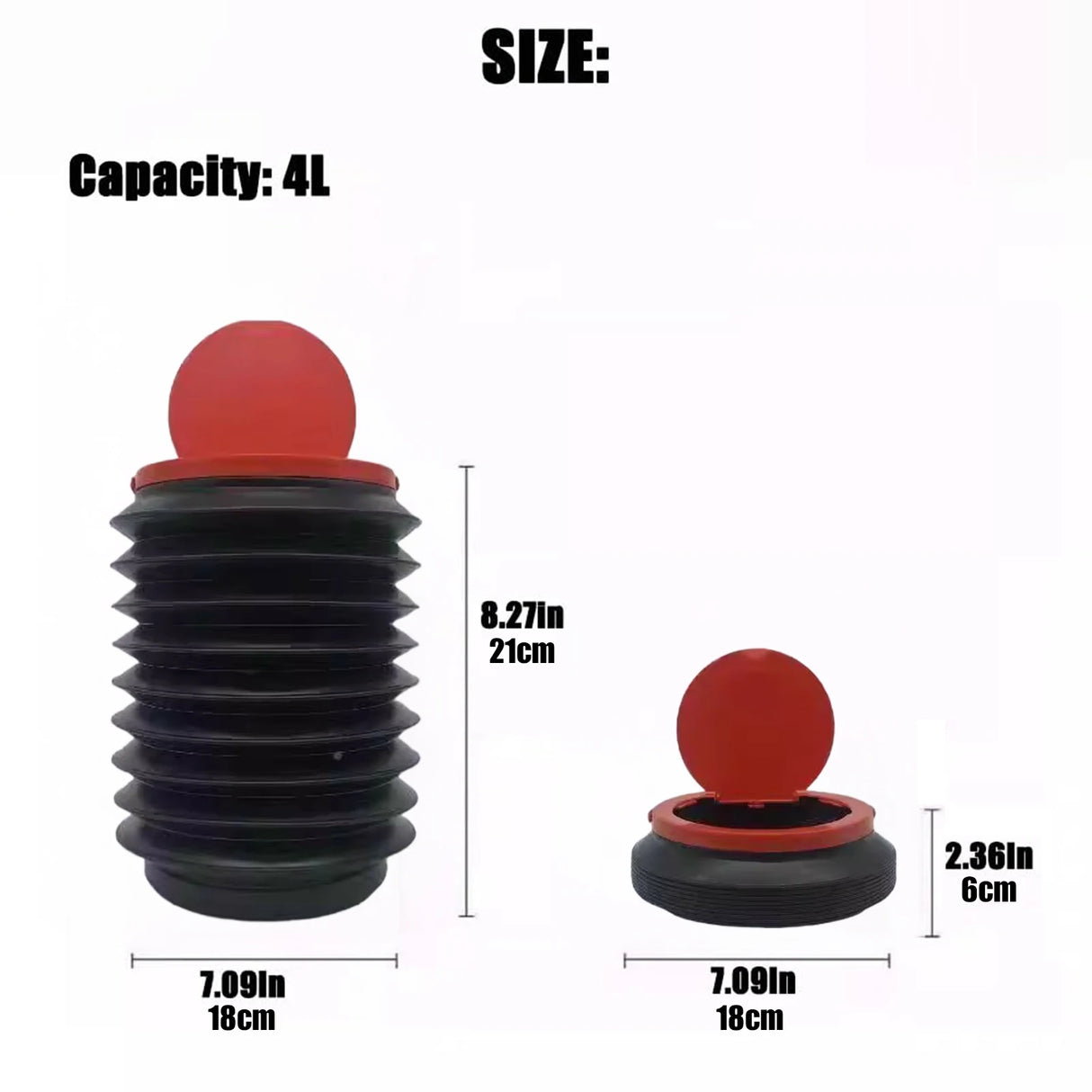 Contenedor de basura portátil para coche, telescópico, para paraguas mojados, refrigerios y basura.