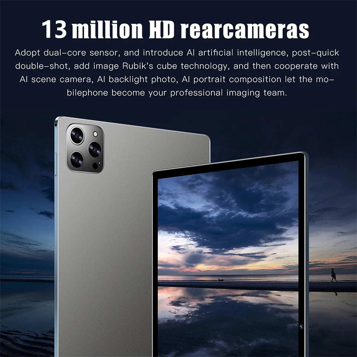 New 5G Pad 10.1 Inch Android Tablets Octa Core 8GB RAM 512GB ROM 4G LTE 5G WiFi Tablet Pc Double SIM Card HD Display 8000mAh