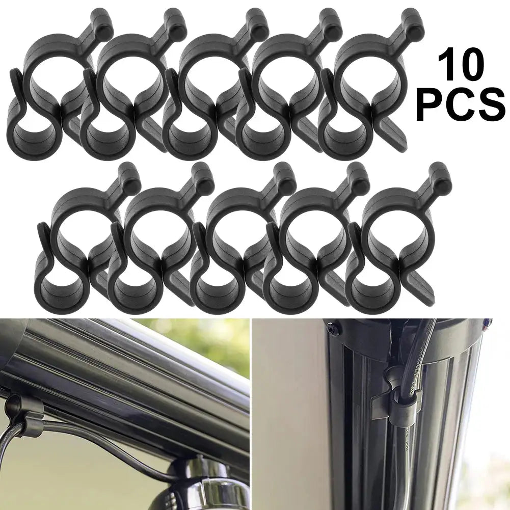10 Pcs Camping Awning Hooks Clips RV Tent Hangers Light Hanger For Caravan Camper Multi Use RV Traveling Tent Clip Light Hanger - Lootquake