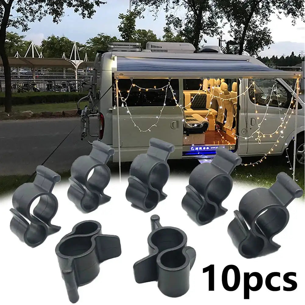 10 Pcs Camping Awning Hooks Clips RV Tent Hangers Light Hanger For Caravan Camper Multi Use RV Traveling Tent Clip Light Hanger - Lootquake