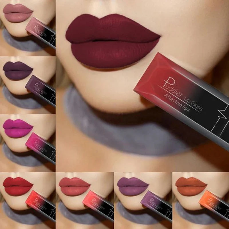 Lápiz labial mate nude de 21 colores, líquido hidratante, resistente al agua, duradero, antiadherente, brillo labial aterciopelado, maquillaje de labios para mujer, cosméticos.