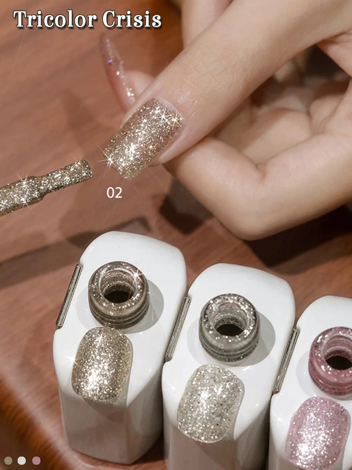 Esmalte de uñas en gel MIANEL12ML de alto brillo con purpurina fina en polvo, color blanco lechoso, nuevo estilo que combina con todo.