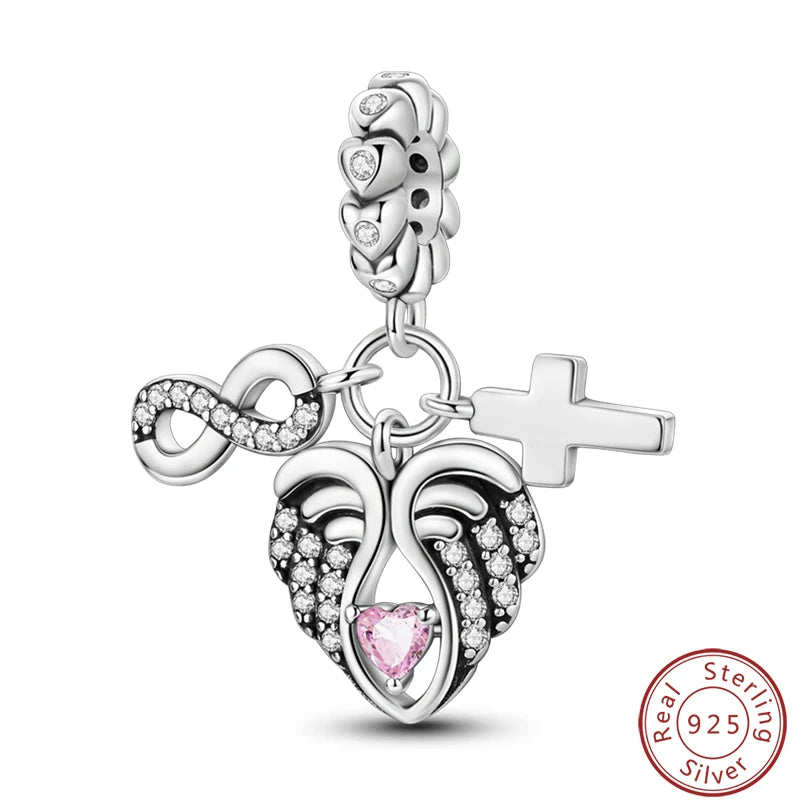 S925 Sterling Silver Princess Golf Hamster Camera Travel Three Piece Set Charms Beads 3mm DIY Fine Jewelry Making - Lootquake