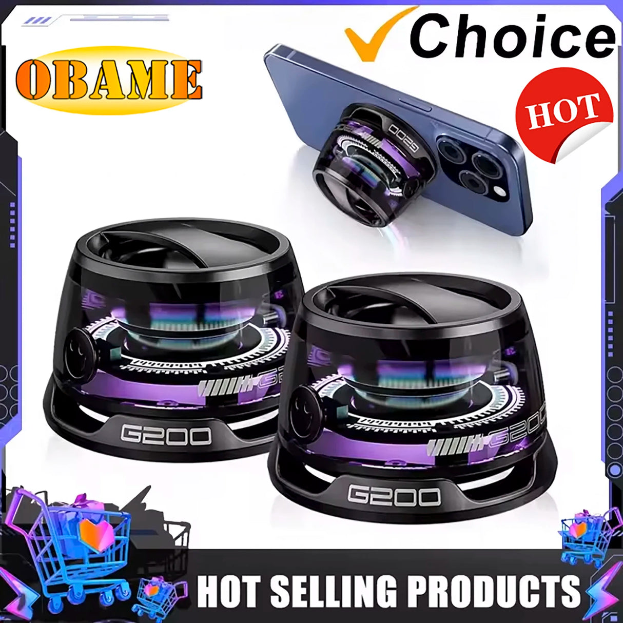 Minialtavoz Bluetooth portátil G200 con iluminación RGB, altavoz magnético BT5.3, minicaja de sonido, 7 horas de reproducción, soporte para teléfono, novedad de 2025