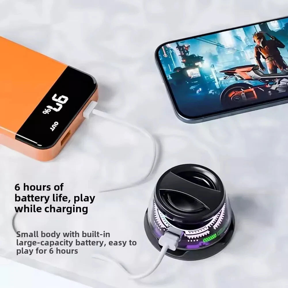 Mini Portable Bluetooth Speaker G200 RGB Color Light Magnetic Speaker BT5.3 Small Sound Box Phone Holder Wireless Loudspeaker