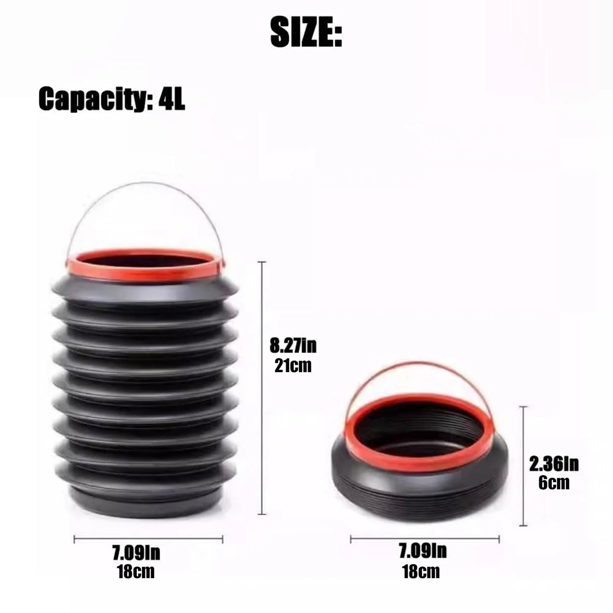 Contenedor de basura portátil para coche, telescópico, para paraguas mojados, refrigerios y basura.