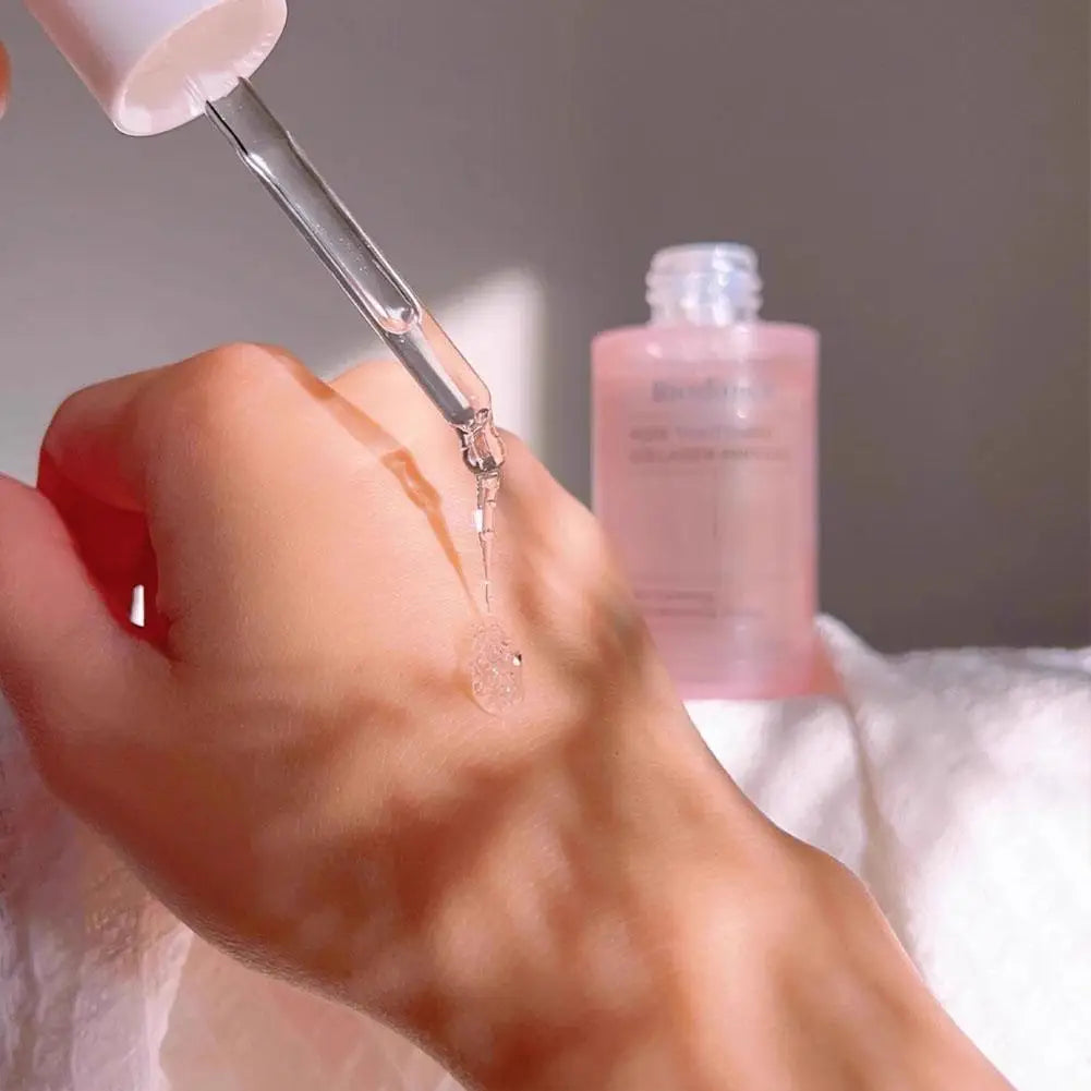 Comprimidos/ampollas de colágeno de algodón, mascarillas faciales con suero, reafirmantes, hidratantes y calmantes, almohadillas tónicas para el cuidado de la piel con biodanza.