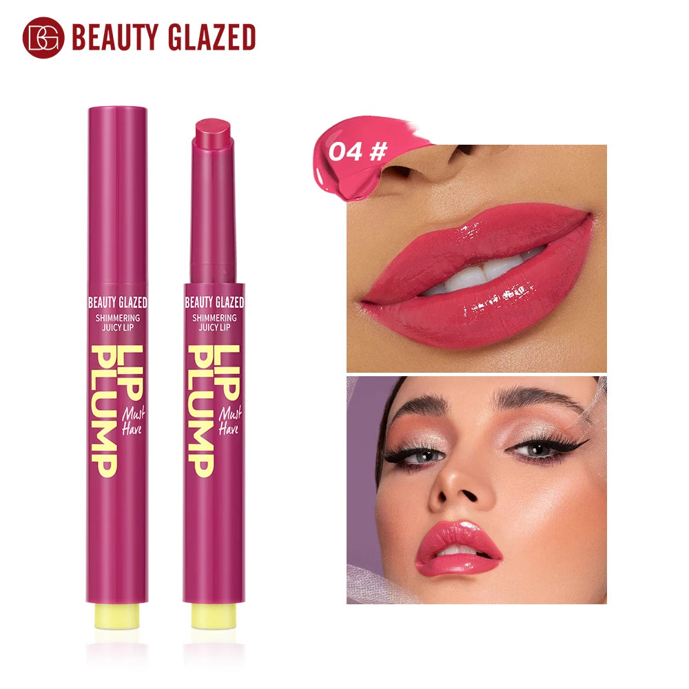 Beauty Glazed 12 Color Shimmering Juicy Lipstick,Shining Lip Plump,Moisturizing Nourishing Women Lip Makeup.Girl's Gift