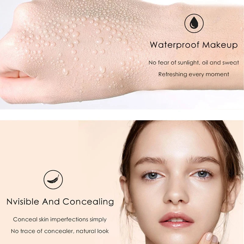 TLM TUM Base de maquillaje líquida profesional, cobertura total, corrector facial, resistente al agua, ilumina, cubre ojeras, 30 ml