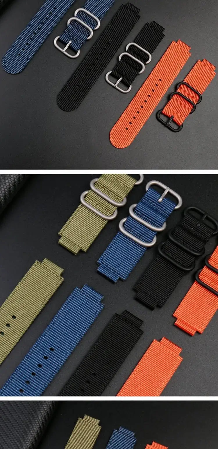 For TIMEX Tide Canvas Convex Strap Male Compass Bracelet T2N721 T2N720 TW2T76500 TW2T76300 Nylon Watchband 24*16MM Wristband - Lootquake