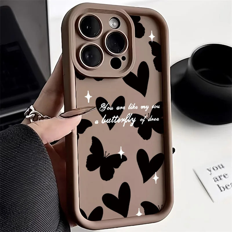 Funda estética de mariposa para iPhone