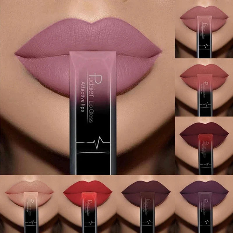 Lápiz labial mate nude de 21 colores, líquido hidratante, resistente al agua, duradero, antiadherente, brillo labial aterciopelado, maquillaje de labios para mujer, cosméticos.
