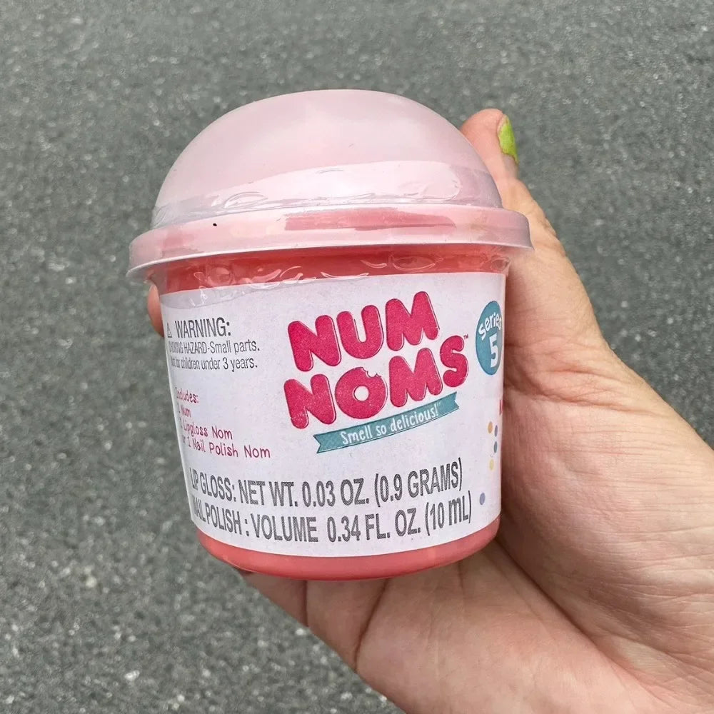 Esmalte de uñas NumNoms, brillo labial perfumado, iluminado, colección de juguetes Num Nom, adorables muñecos de animales, casa de juegos divertida, regalo de cumpleaños para niños
