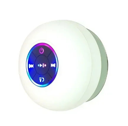 Mini enceinte Bluetooth avec lumières LED et super aspiration | Étanchéité IPX4 pour salle de bain/extérieur | Enceinte murale portable