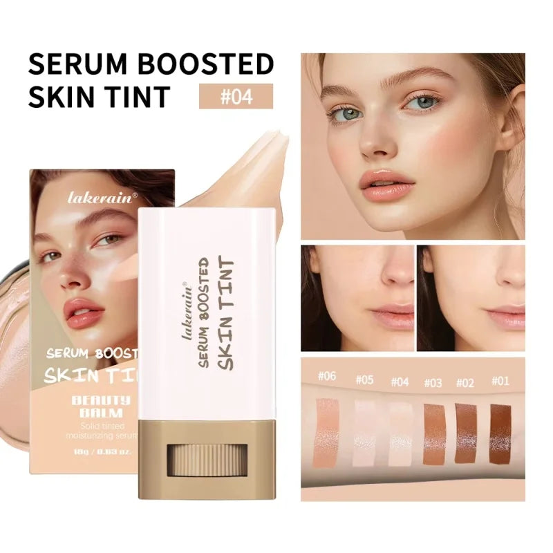 Base de maquillaje en barra Boosted Skin Tint Foundation Stick Smooth Plumper Hight Coverage Base de maquillaje en barra bronceadora de viaje