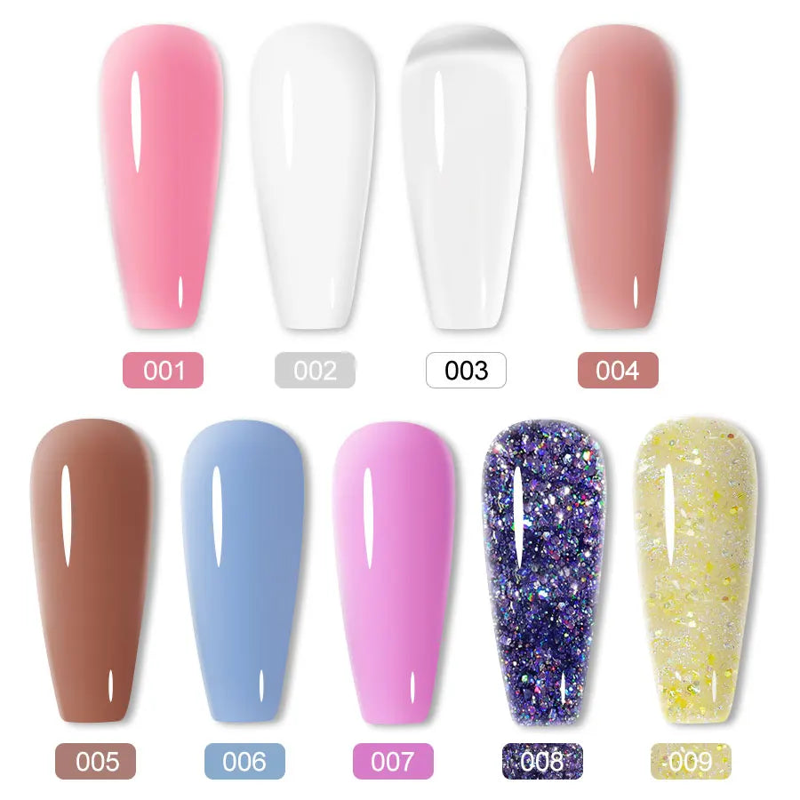 LIMEGIRL 15 g Gel d'extension d'ongles solide Gel UV antiadhésif pour photothérapie des mains Gel de construction rapide Conseils d'ongles Nail Art Gel de prolongation des ongles