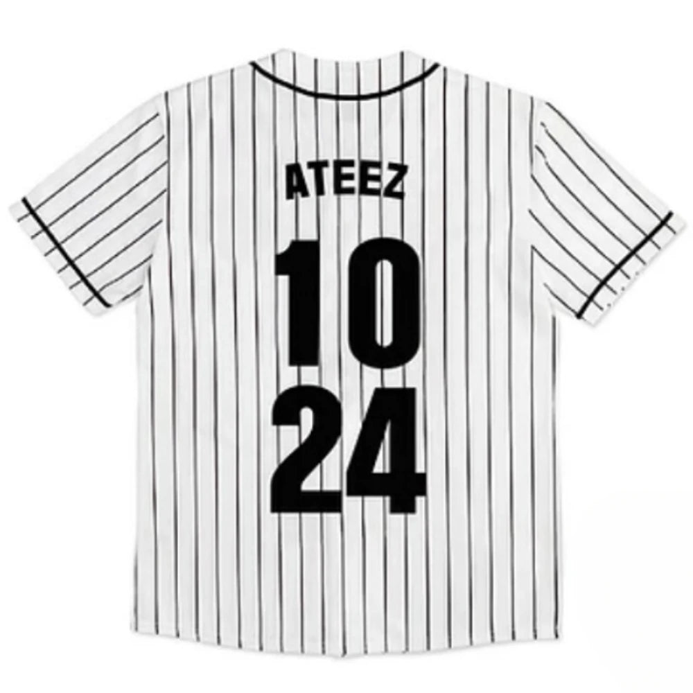 2024 Ateez World Tour TOWARDS THE LIGHT Baseball T-Shirt Men Women Hipster Hip Hop Short Sleeve Baseball Jersey Tee Shirt Homme - Lootquake