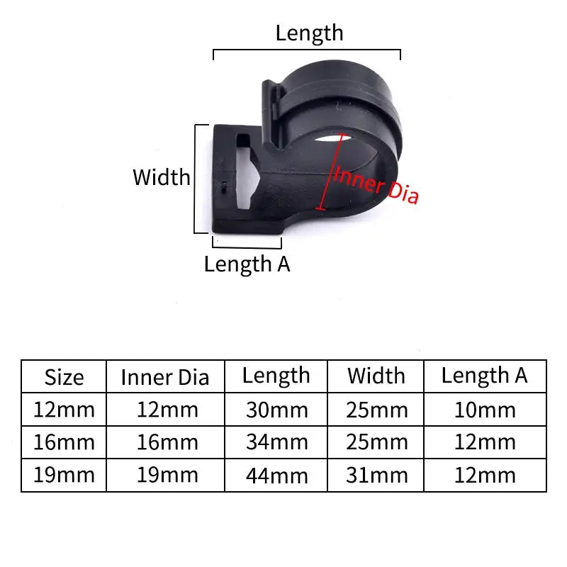 I.D 8/12/16/19mm Black Plastic Pipe Connector DIY Shelf Water Tube Joint Tent Fixed Connector Tee Four Way Elbow Straight Joint - Lootquake
