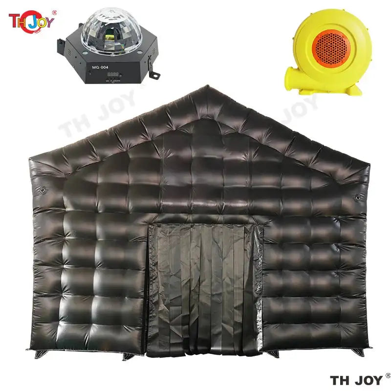 7x5m Disco Light N Fog Machine Black Cube Blow Up Bar Tent Inflatable Nightclub Portable Inflatable Party Tent Free Air Shipping - Lootquake