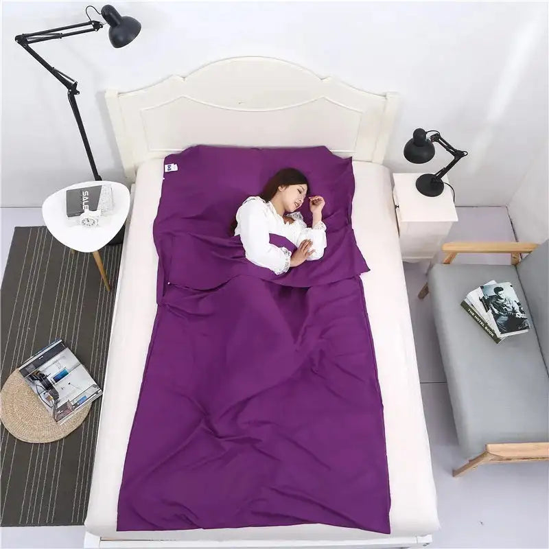 Breathable Portable Sleeping Bag Liner Sleeping Bag Tourism Mat Camping Outdoor Sleeping Bag Set Hotel Room Liner Anti-dirty - Lootquake