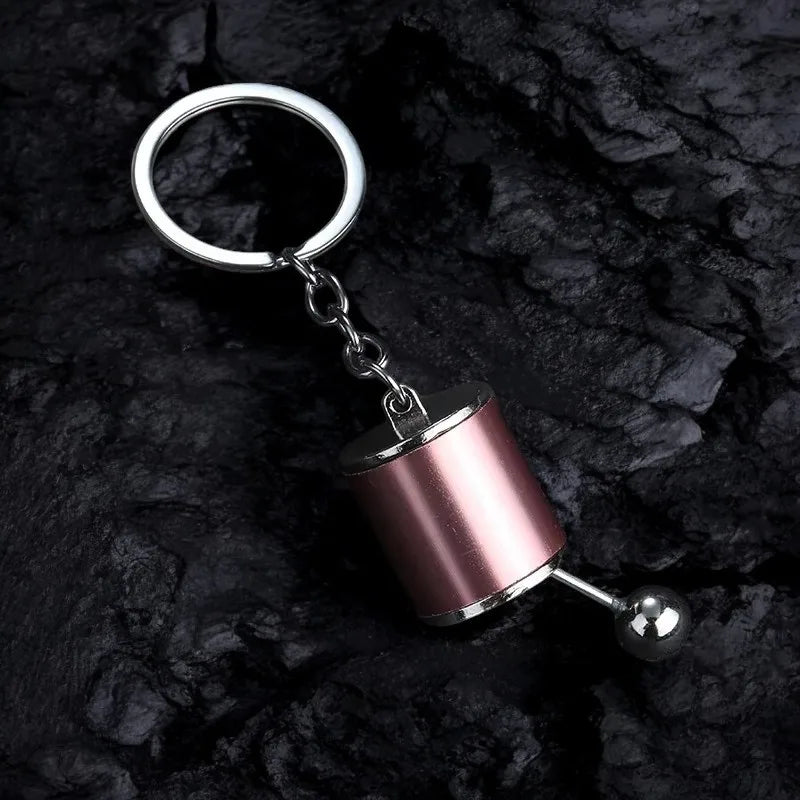 Personalized Keychain Creative Metal Mini Car Parts Manual Transmission Auto Keyring Accessories Key Ring Chain Men Lover Gift - Lootquake