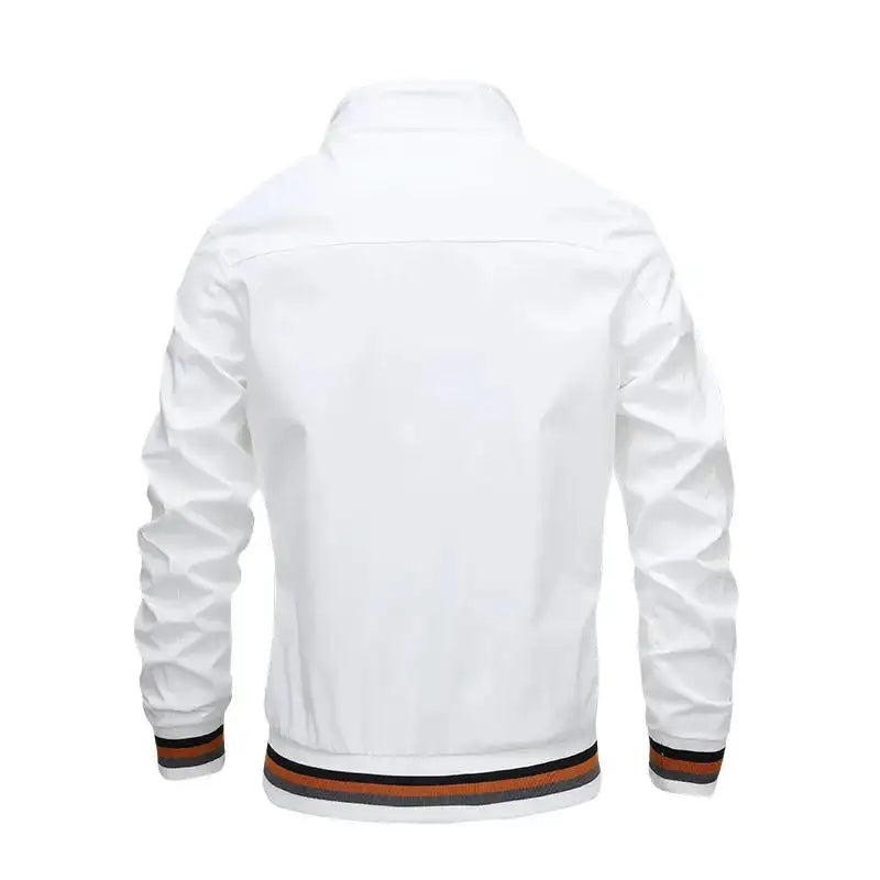 Fashion Men’s Windbreaker Jacket White Casual Jacket Men Outdoor Waterproof Sports Coat Spring Summer Bomber jacket Men Clothing - Lootquake
