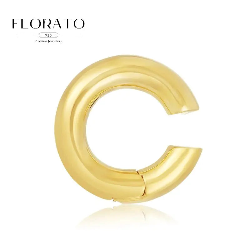 925 Sterling Silver Needle Micro-set Half Circle Zircon Hoop Ear Buckle Geometric Luxury Earrings Fashion Jewelry Gift Wholesale - Lootquake