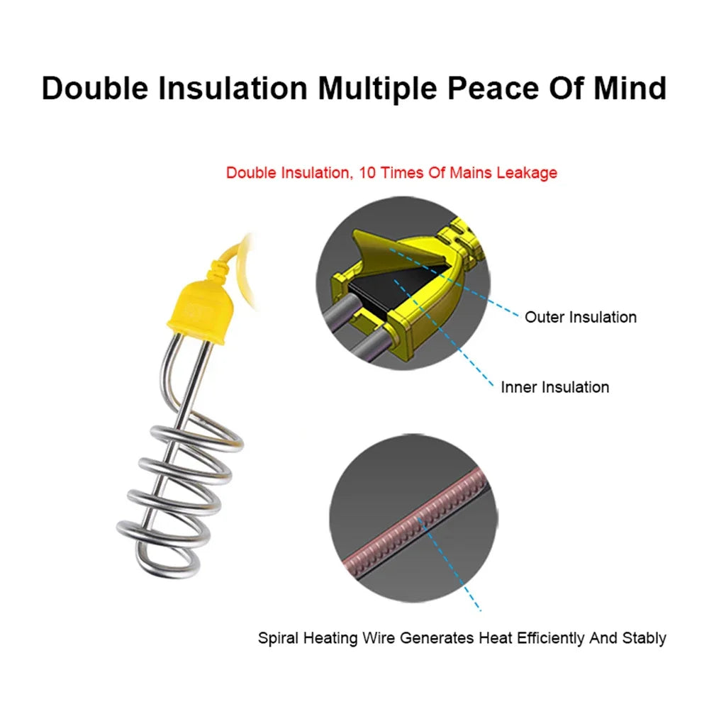 Mini chauffe-eau électrique 600 W 220 V, chauffe-eau instantané portable pour le café, prise UE/UK