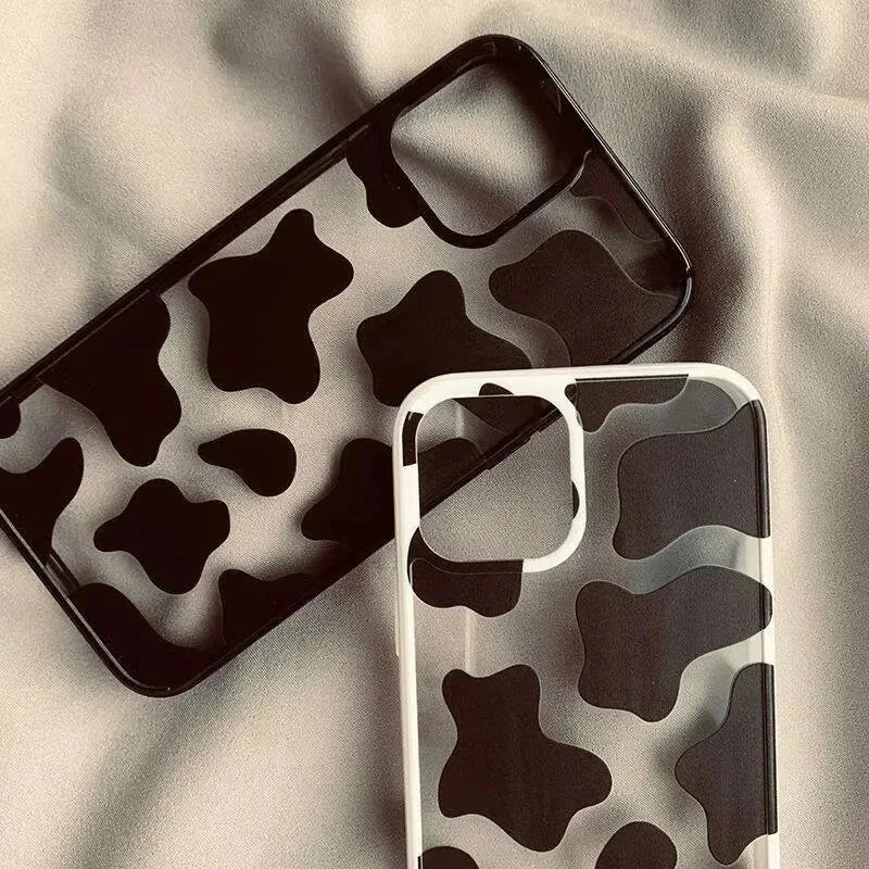Bonita funda de silicona para teléfono con estampado de vaca