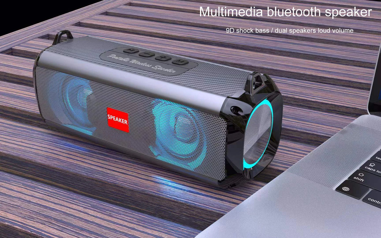 Altavoz Bluetooth portátil con audio de alta resolución, graves y agudos extendidos, altavoces inalámbricos HiFi de alta calidad y gran volumen.