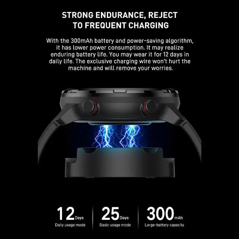 Outdoor Compass GPS Positioning Smartwatch Sports Health Fitness Detection IP68 Waterproof Multi-sport Music Control Smart Watch - Lootquake