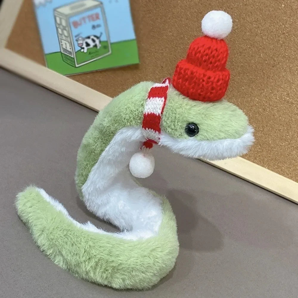 Year of The Snake Plush Toy Wrap Around Arm Little Snake Stuffed Plush Doll Comfort Kawaii Green Snake Animal Doll Children Gift - Lootquake
