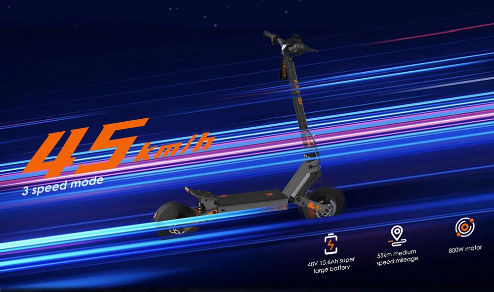 KuKirin G2 Folding Electric Scooter 800W Brushless Motor 10 Inch Vacuum Off-Road Tire EScooter 48V 15AH Battery Max Speed 45km/h